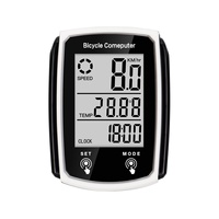 Ordinateur de vélo lumineux étanche avec rétroéclairage, version anglaise filaire, écran tactile, compteur kilométrique pour vélo de route et VTT