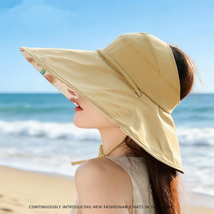 Sun Protection Bucket <b>Hat</b> Floral Print Breathable Polyester Pink For Beach Travel Summer UV Shielding - Product Image 3
