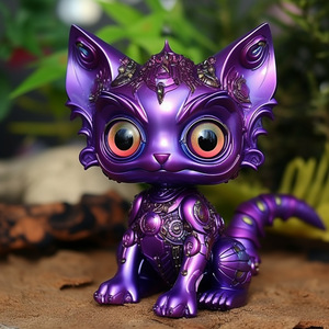 Figurine de monstre fantastique en résine, mini-jouet de collection, thème animal dinosaure, décoration - Product Image 5