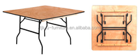 Tables de salle à manger en bois et fer de style industriel pour restaurant, table pliante en bois