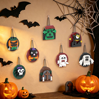 Kits de briques MOC créatifs sur le thème des films d'animation, d'horreur et d'Halloween, avec conteneur, jouets de construction DIY pour enfants MOC1759