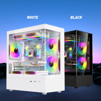 ZeroMaster Gamer boîtier d'ordinateur de bureau pleine vue courbe verre tour verticale expérience de jeu saine