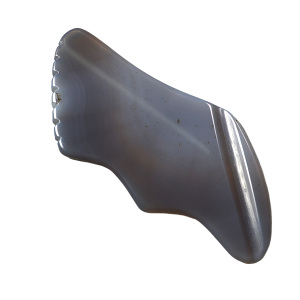 Haute qualité naturel gris Agate Gua Sha Jade pierre Massage outil de soin du visage à la main fonction musicale visage <span class=keywords><strong>grattage</strong></span> <span class=keywords><strong>personnalisé</strong></span> - Product Image 3