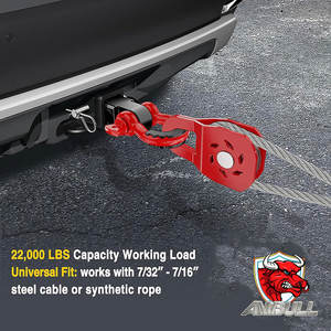 Off Road Recovery Atv/auv Winch accessori 10 Ton capacità in acciaio al carbonio Snatch blocco puleggia recupero anello verricello puleggia - Product Image 4