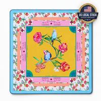 Alfombrilla de Mahjong Americana USA Stock Bird Peony, Impermeable, Antideslizante, de Goma, Silenciosa, para Juegos, Envío Rápido, Charleston