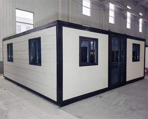 Maisons modulaires extensibles à double aile en acier de 20 pieds et 40 pieds avec chambre à coucher, salle de bain et cuisine - Product Image 4