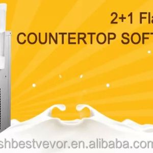 เครื่องทำไอศกรีมนุ่มสำหรับแช่เย็น R410a เคาน์เตอร์แบบพิเศษใช้สหภาพยุโรปมี3รสชาติ - Product Image 5