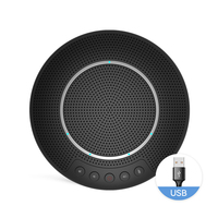Haut-Parleur de Conférence Portable avec Microphones USB pour Bureau à Domicile et Réunions d'Affaires