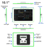 Tablette tactile murale 10,1 pouces Android 14 RK3576S pour la domotique, compatible Matter Thread, avec interface RS485 I/O et PoE