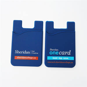 मुफ्त नमूना कस्टम लोगो मोबाइल फोन केस लोचदार सिलिकॉन क्रेडिट कार्ड व्यवसाय कार्ड धारक वॉलेट - Product Image 6