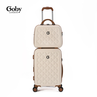 Ensemble de bagages ultra-légers Goby London 14/20/25/29 pouces ABS+PC, valise à roulettes grande capacité extensible avec roulettes