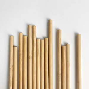 Pajitas de Bambú de Alta Calidad para Bebidas de Té Boba, Aptas para Alimentos, Hechas con Bambú 100% Natural - Product Image 1