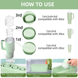 Silicone 30oz/40oz <b>Ice</b> Cube Mold BPA-Free & Dishwasher Safe Food Grade for Stanley Cup & Drinkware Compatibility - Product Image 4