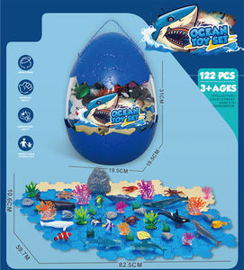 Jouet éducatif surprise œuf <span class=keywords><strong>de</strong></span> dinosaure 12 pouces avec modèle d'<span class=keywords><strong>animaux</strong></span> <span class=keywords><strong>de</strong></span> <span class=keywords><strong>ferme</strong></span> et <span class=keywords><strong>de</strong></span> <span class=keywords><strong>la</strong></span> mer en blocs <span class=keywords><strong>de</strong></span> construction en plastique - Product Image 4