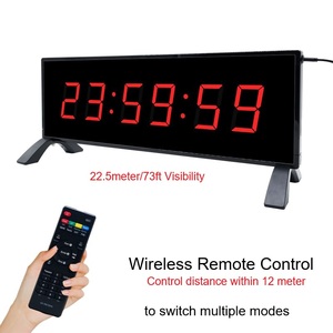 YIZHI Horloge numérique LED multifonction <span class=keywords><strong>de</strong></span> <span class=keywords><strong>3</strong></span> pouces avec télécommande, <span class=keywords><strong>chronomètre</strong></span> électronique à branchement direct pour la maison, la salle <span class=keywords><strong>de</strong></span> sport, le bureau - Product Image 2