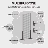 Présentoir de Magasin de Perruques en Métal Robuste Moderne Personnalisé à Simple Face, Étagères d'Affichage pour Extensions de Cheveux 4/8 Niveaux, Finition Poudrée