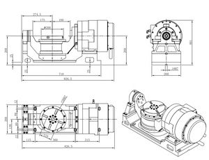 Accesorios para Máquinas Herramienta: Mesa Rotatoria de 5 Ejes (5º Eje) Horizontal y Vertical con Inclinación e Indexación para Tornos - Product Image 5