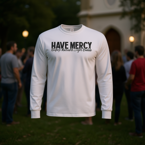 T-shirt a maniche lunghe Have Mercy Bishop Mariann Edgar Budde, unisex, in cotone, girocollo, regalo religioso per la chiesa - Product Image 2