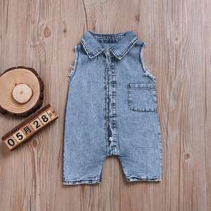 815 Mono de Mezclilla para Bebés y Niñas Pequeñas, Ropa de Trabajo, Mono de Una Pieza de Manga Corta para Niños Pequeños, Ropa para Niñas - Product Image 6
