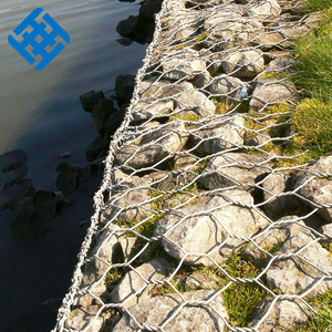 Paniers de gabion hexagonaux enduits de PVC Grillage Mur de pierre et mur de soutènement Contrôle de l'érosion Cages en pierre Bunnings - Product Image 5