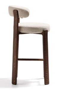 بيع من المصنع كرسي بمسند ظهر مرتفع من الخشب الصلب كراسي منضدة للمطبخ والمطعم والمنزل وبار ومقعد رمادي - Product Image 3