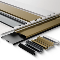 Plinthe de meuble en alliage d'aluminium étanche avec finition anodisée effet bois pour cuisine d'hôtel, plinthe moderne