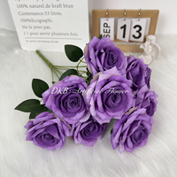 Bouquet de Mariage de Luxe pour la Saint-Valentin avec 9 à 15 Roses, Roses Éternelles, Fleurs Conservées, Cadeau pour la Saint-Valentin