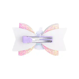 Mengxin cartoon princess party bows bling glitter accessori per capelli fermagli per capelli per ragazze bambini baby