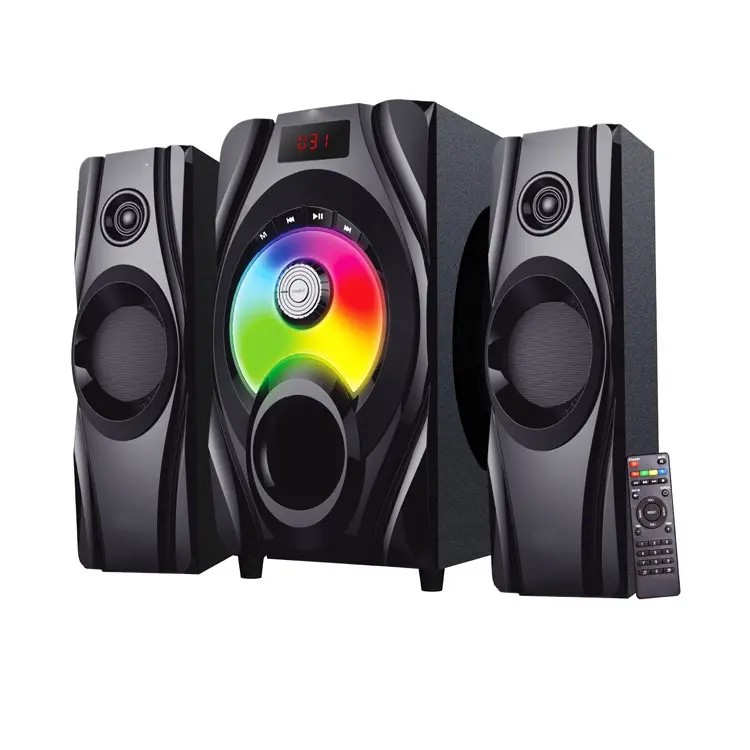 Oem Professionele Surround Sound Stereo Speaker 2.1 Home Theater Systeem, Multimedia Versterker Home Luidspreker Met Rgb Licht