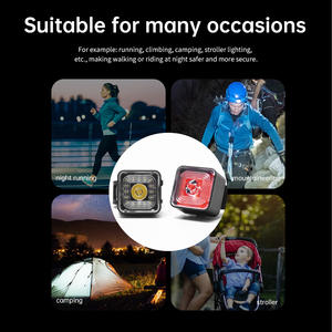 Luz Delantera y Trasera Combinada para Bicicleta, Impermeable, Recargable, con Batería <span class=keywords><strong>de</strong></span> Larga Duración para Accesorios <span class=keywords><strong>de</strong></span> Ciclismo al Aire Libre - Product Image 4