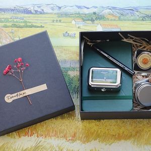 Mini kit de peinture aquarelle 12 couleurs, palette métallique portable de voyage, coffret vintage pour artistes, étudiants et croquis - Product Image 4