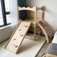 Structure d'escalade intérieure personnalisable, panneaux d'escalade robustes pour l'entraînement physique en bois massif et la maison de jeu pour enfants