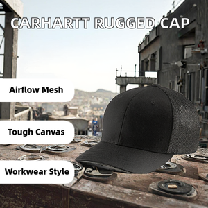 Casquette de baseball pour homme, robuste, ajustée, 6 panneaux, 100% coton, dos en maille, <span class=keywords><strong>lavable</strong></span> en machine - Product Image 2