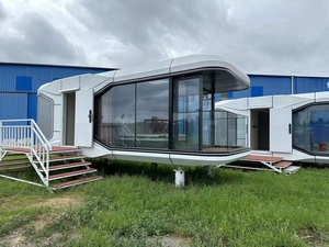 Maison Capsule Spatiale Contemporaine <span class=keywords><strong>de</strong></span> Luxe à Assemblage Rapide et Mobile en Panneaux Sandwich pour Locations Vacances, Complexes Hôteliers et Utilisation en Entrepôt - Product Image 5