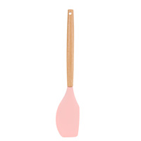 Spatule en silicone de qualité alimentaire avec manche en bois, spatule à crème pour gâteau, spatule de pâtisserie DIY pour la vente en gros