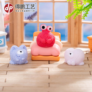 Figuras de monstruos de dibujos animados en miniatura Dp, decoración de casa de muñecas de resina, adorno de escritorio - Product Image 4