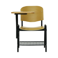 Meubles de classe personnalisables, bureau et chaise combinés en plastique rigide pour la formation des étudiants
