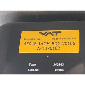 วาล์วควบคุมแรงดันหลังสถานี ประเภท VAT 342943 65048-JHGH-BDC2/0106 ใช้แล้วตามสภาพเดิม อะไหล่อุปกรณ์เซมิคอนดักเตอร์ยี่ห้อ Legacy - Product Image 4
