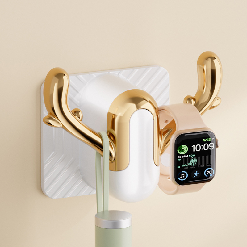 Golden antler-plated hook