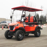 Voiturette de golf électrique 4x4 haute performance 4 places avec batterie lithium 120Ah, vitesse maximale de 30 km/h et autonomie de 90 km