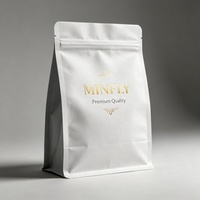 Bolsa de Papel Kraft Ecológica de 200g/500g con Impresión Personalizada, Apta para Alimentos, con Revestimiento PLA, Biodegradable, con Cierre