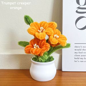 Plantas en Maceta Acabadas al por Mayor, Adornos de Escritorio, Varillas Retorcidas Hechas a Mano, Flores Simuladas, Mini Bonsái, Regalos de Navidad - Product Image 3