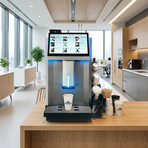 เครื่องจำหน่ายกาแฟอัตโนมัติเชิงพาณิชย์อัจฉริยะ: เครื่องชงเอสเพรสโซ 1 เครื่อง, เมล็ดกาแฟขนาดใหญ่ 1.5 กก. สำหรับ 150 แก้ว รุ่น XY-CF-1 L - Product Image 1