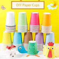 Gobelets en papier personnalisés avec logo, à paroi simple, pour jus, soda, boissons froides, jetables, différentes tailles