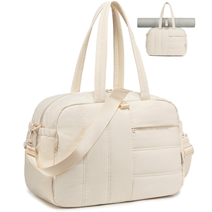 가볍고 부드러운 귀여운 패딩 방수 토트백 여성 퀼트 노트북 숄더백 휴대용 핸드백 요가 피트니스 운동 여행 가방 - Product Image 1