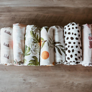 70% 竹 + 30% オーガニックコットンモスリン織り通気性充填防止GOTS認証カスタマイズ可能な赤ちゃんおくるみブランケット - Product Image 4