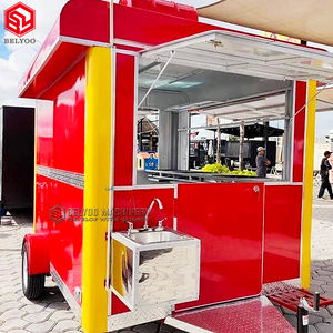 Belyoo Mobile Fast Food Van Chariots à café <span class=keywords><strong>Sandwich</strong></span> au <span class=keywords><strong>fromage</strong></span> BBQ Remorque alimentaire à vendre Chine Camion de pizza à la crème glacée Traiteur - Product Image 2