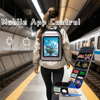 Mochila LED P2, Mochila Inteligente con Pantalla LED, Mochila con Pantalla Dinámica para Publicidad, Mochila Escolar con Pantalla Electrónica LED