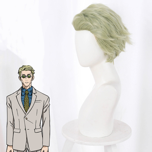 Pelucas de Cosplay de Nanami Kento de Jujutsu Kaisen <span class=keywords><strong>para</strong></span> <span class=keywords><strong>Hombre</strong></span>, Cortas, Verdes, Sintéticas, Resistentes al Calor, de Ainizi - Product Image 4