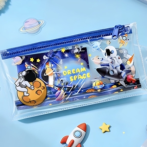 Trousse à crayons en PVC à motif de dessin animé, très vendue, ensemble de papeterie, dinosaure, capybara, panda spatial, kit d'écriture pour enfants, cadeau de rentrée scolaire - Product Image 4
